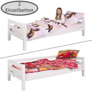 Etagenbett Liam weiß lackiert