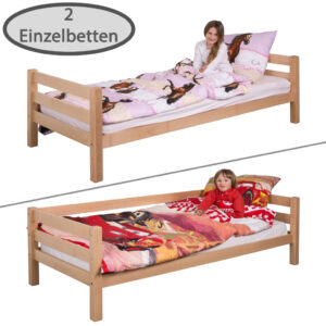 Etagenbett Liam Buche Natur lackiert