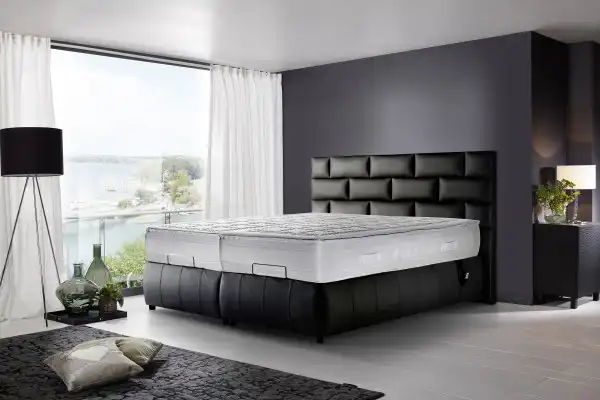 Boxspringbett Barbarella elekt. verstellbar in Echtleder
