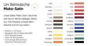 24 Farben Mako Satin