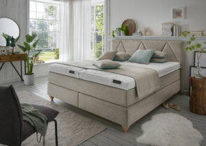 Boxspringbett Pyramedus inkl. Taschenfeder-kernmatratze & Topper
