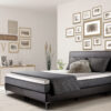 White bedroom interior. Scandinavian design. 3D illustration